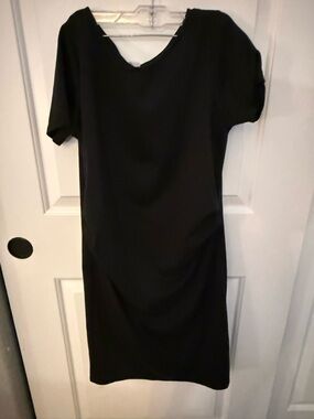 Pink Blush Classic Maternity Black V-Neck Women’s Dress